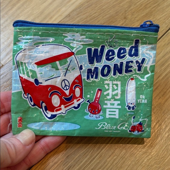 Blue Q Coin Purses Set of Two Small Zipper Pouches - Picture 2 of 6